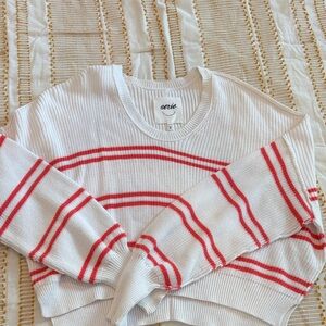 Aerie Classic White Knit Sweater